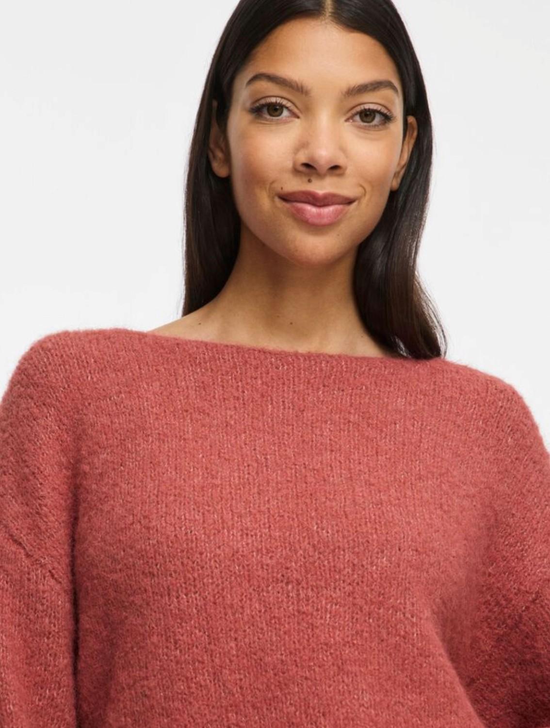 VILA Vimarley L/S knit pullover-noos mersale/melange, bilde 3 av 5