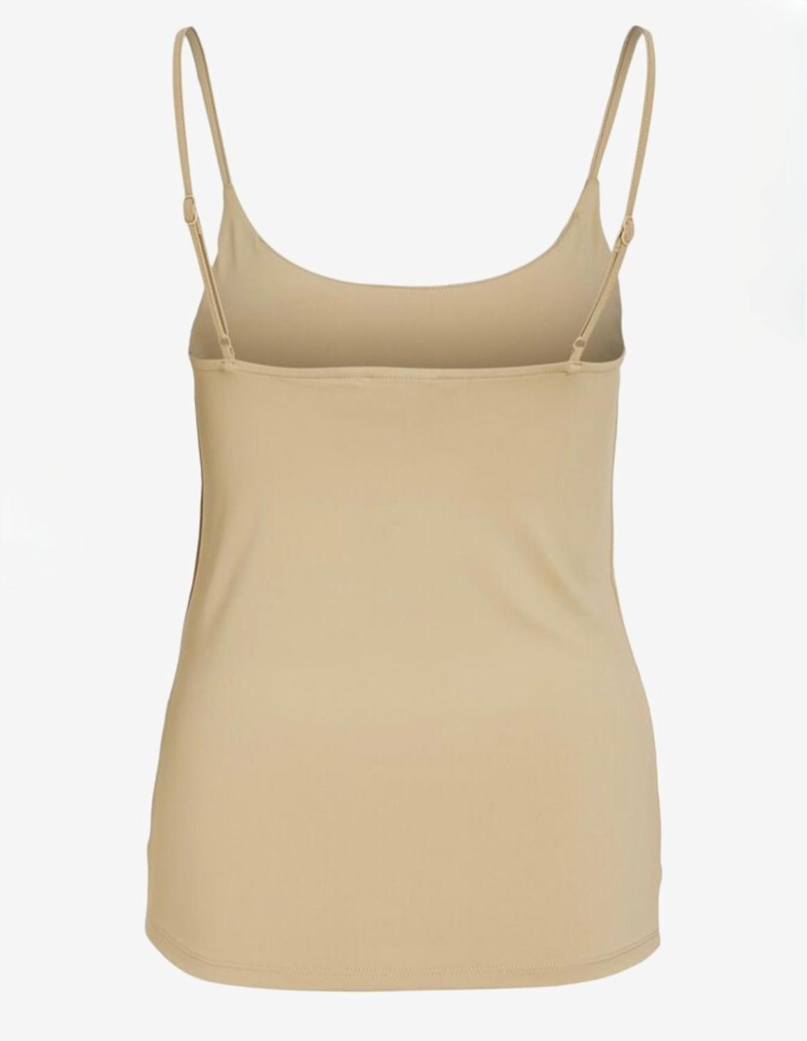 VILA VIKENZA singlet tynn stropp cuban sand noos, bilde 2 av 5
