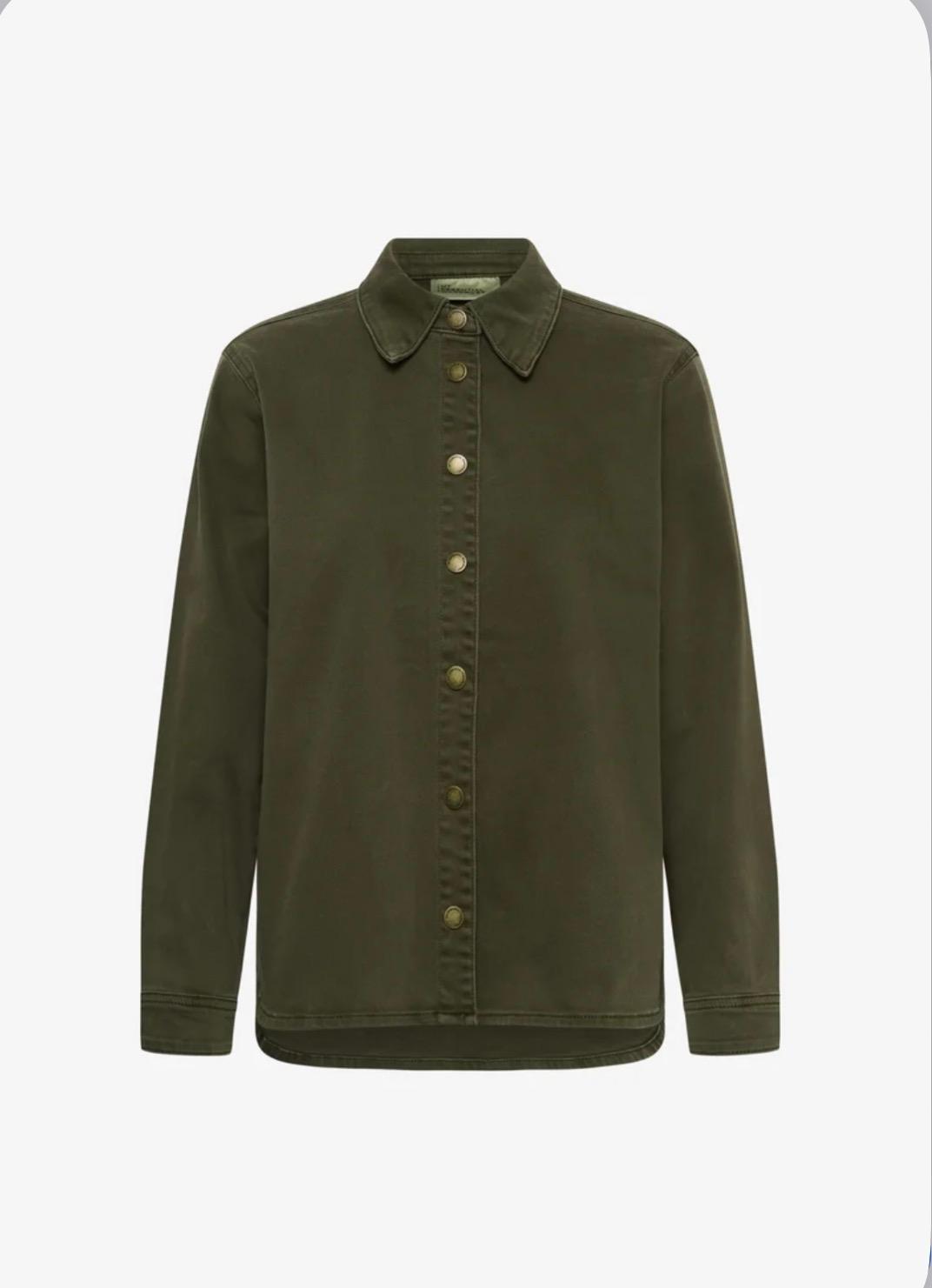 My Essential Wardrobe MWLinn Sofia 149 shirt olive night, bilde 2 av 4