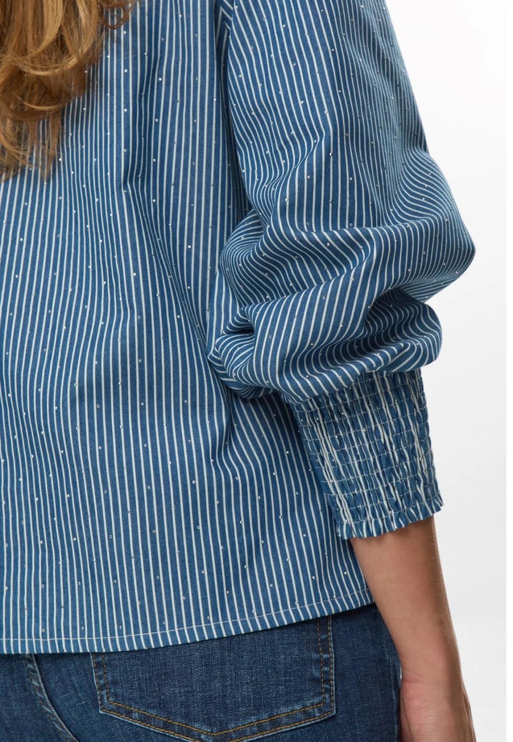 NÜMPH NUEMILIE shirt medium blue denim blå, bilde 6 av 6