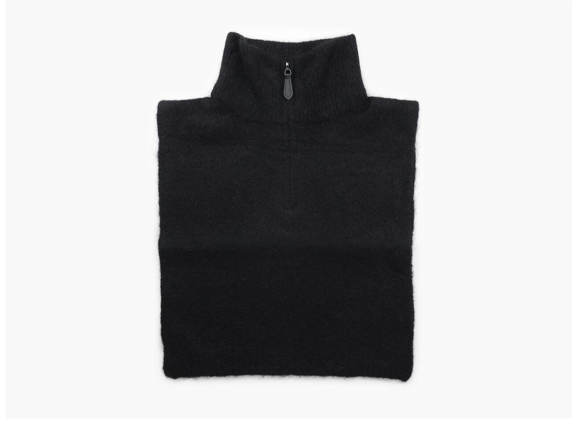 NOHR STUDIO Gabriella wool mohair zip neck sort, bilde 1 av 3