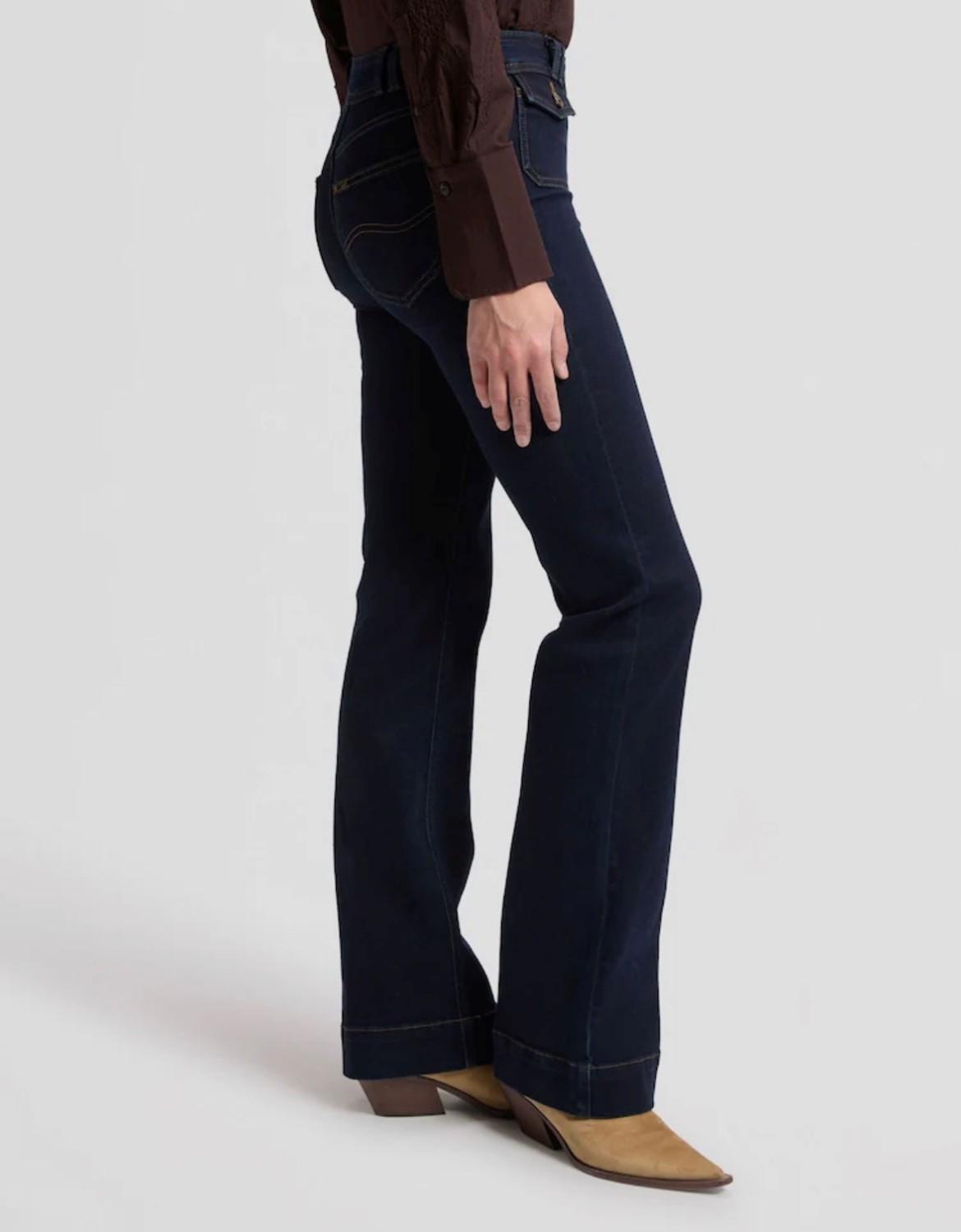 LEE Mid rise bootcut 70s LANA trances of dark mørk blå, bilde 4 av 4
