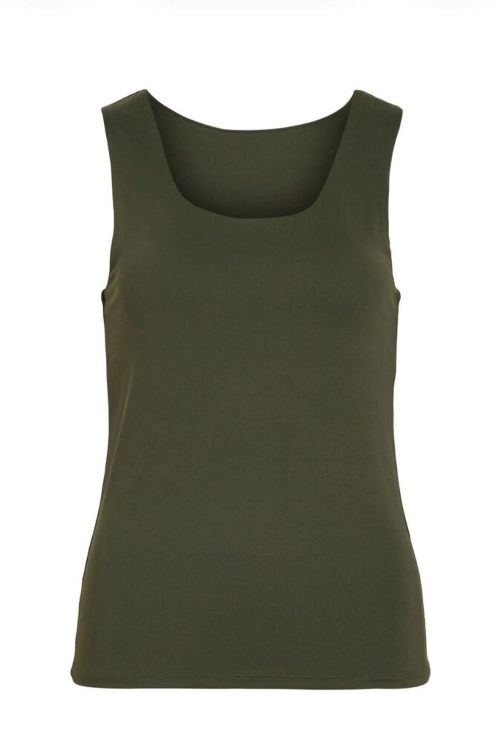 VILA Vikenza Tank Top forest night grønn noos, bilde 4 av 5