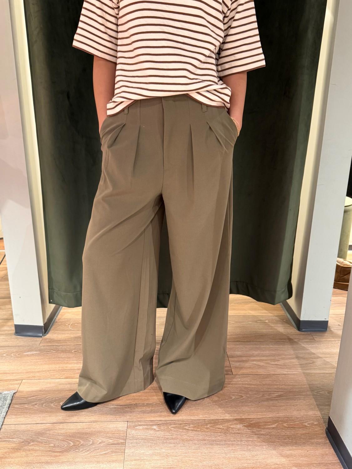 My Essential Wardrobe MWHace sille high wide pant capers grønn, bilde 12 av 12