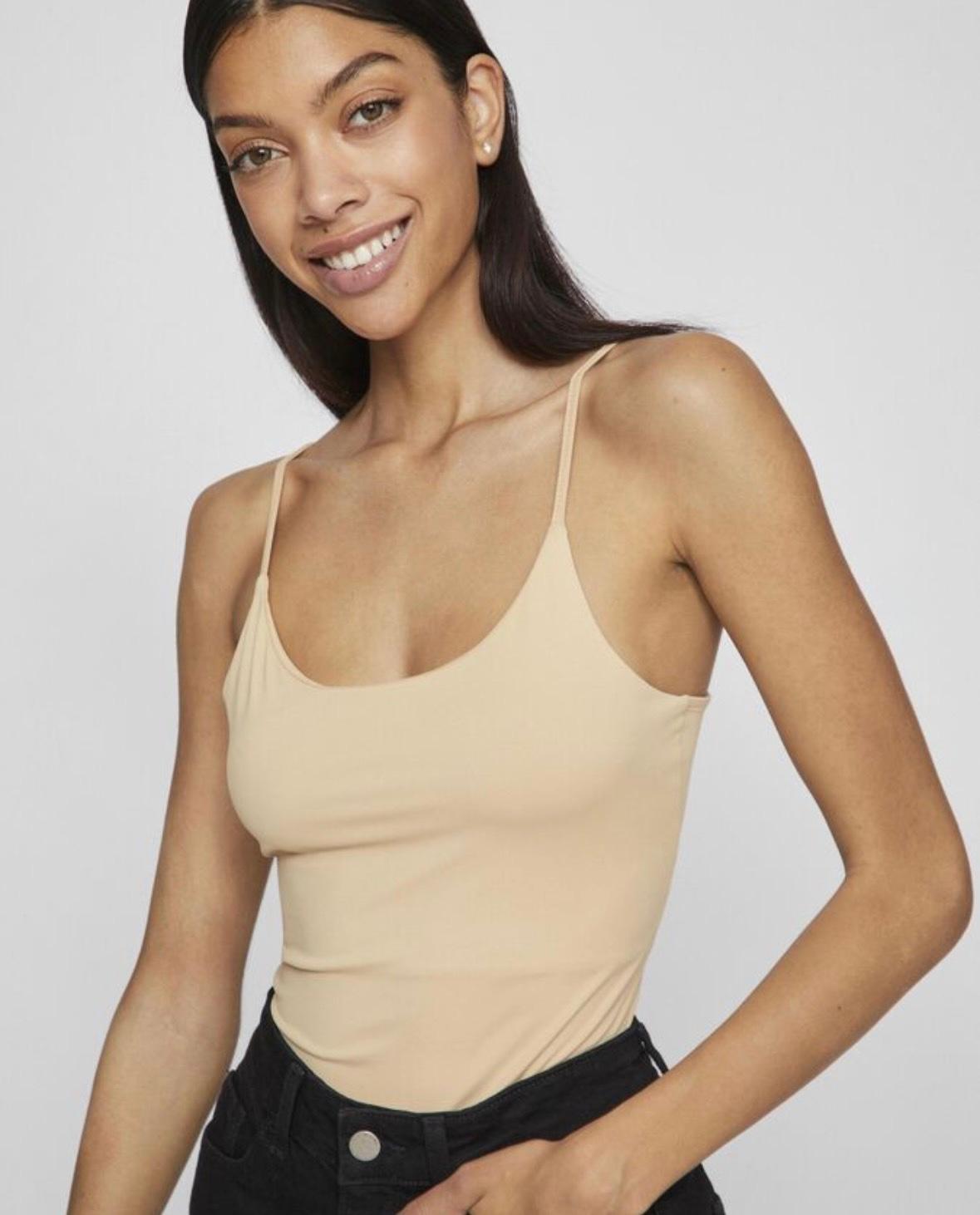 VILA VIKENZA singlet tynn stropp cuban sand noos, bilde 4 av 5