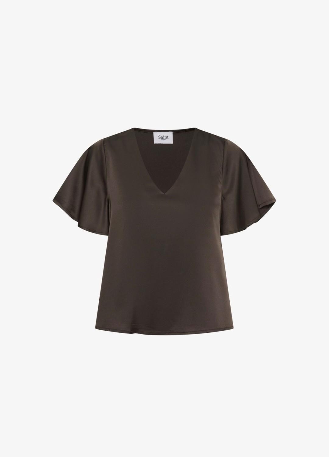 Saint Tropez LodisaSZ ss Blouse Brun, bilde 1 av 1