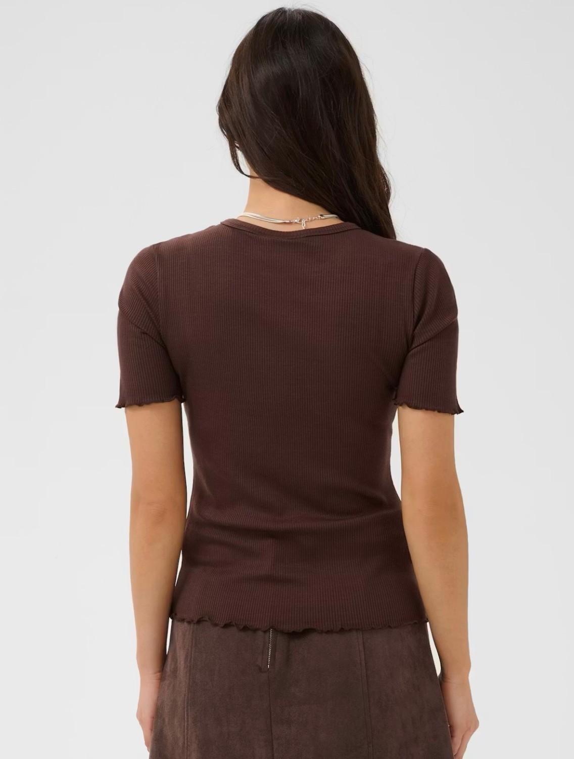 Saint Tropez OlaliaSZ ss t-shirt chocolate brun, bilde 6 av 6