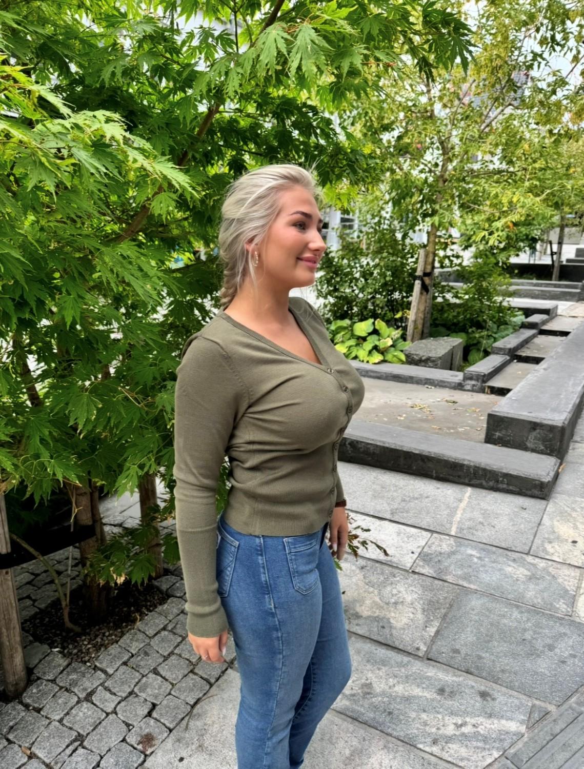 Saint Tropez MillaSZ Slim Cardigan Grønn, bilde 2 av 2