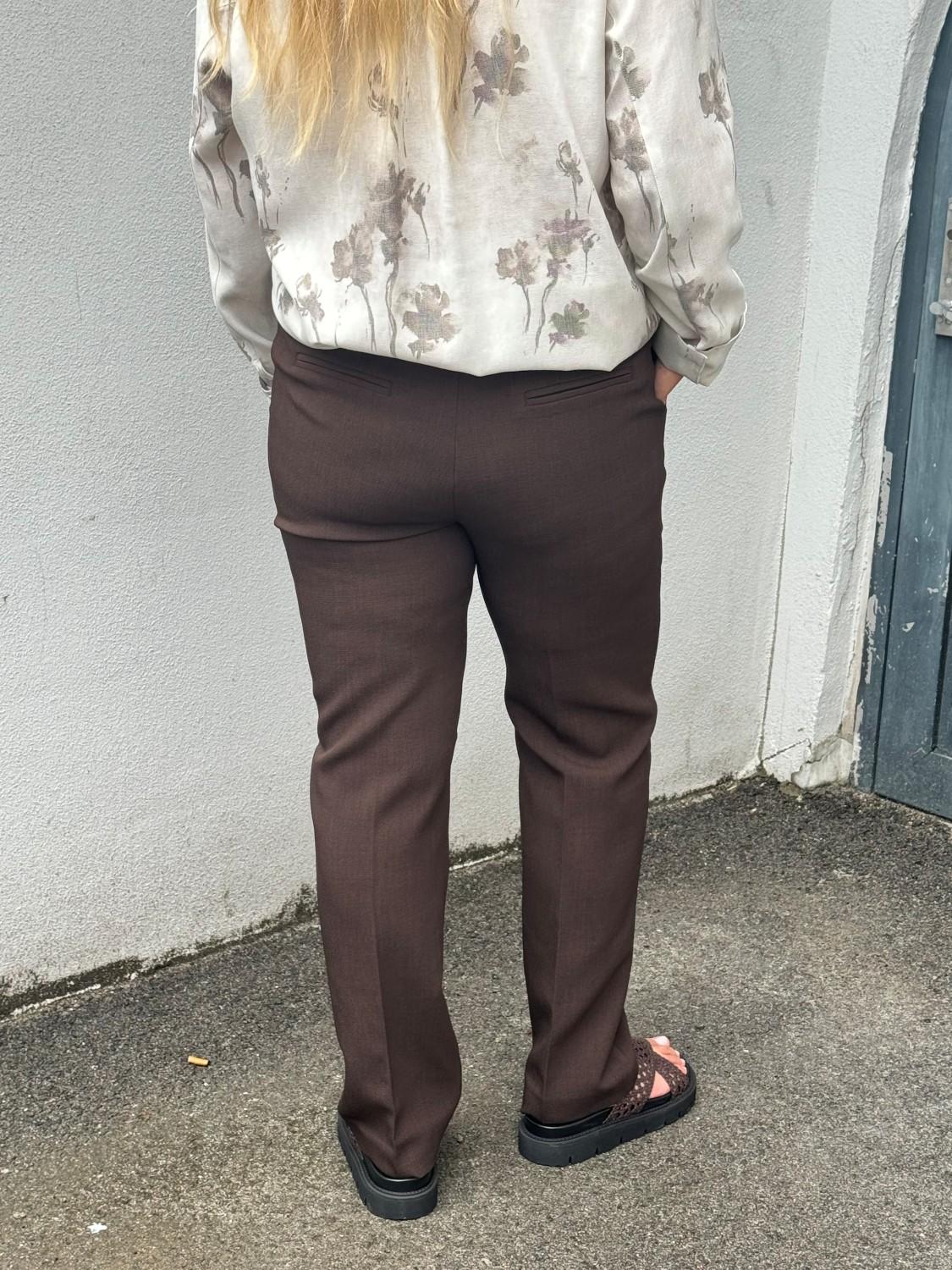 Rüe De Femme Mea Straight Pants Brun, bilde 2 av 3