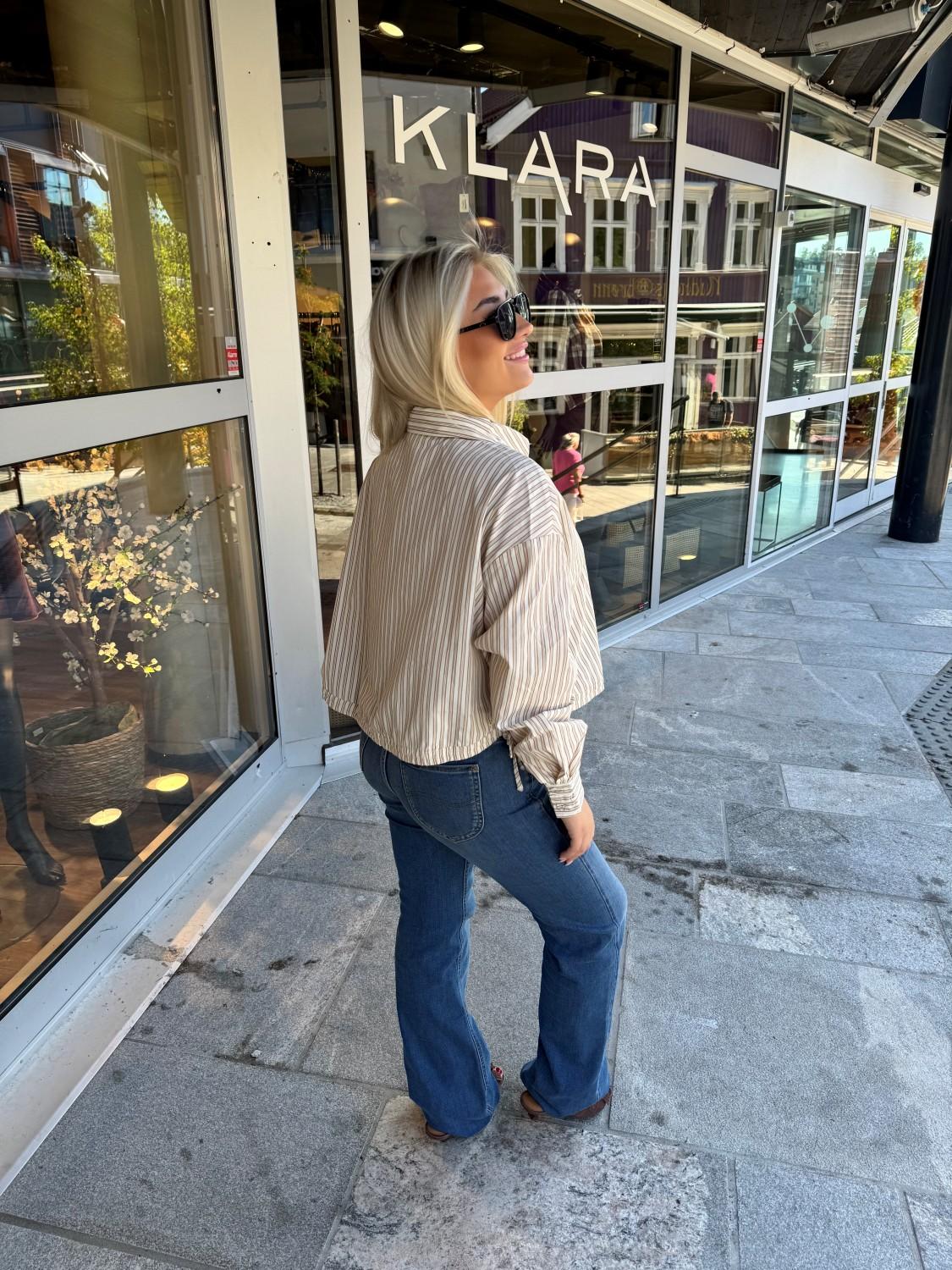 Gossia Gemmago jo shirt creme brown stripes, bilde 3 av 4