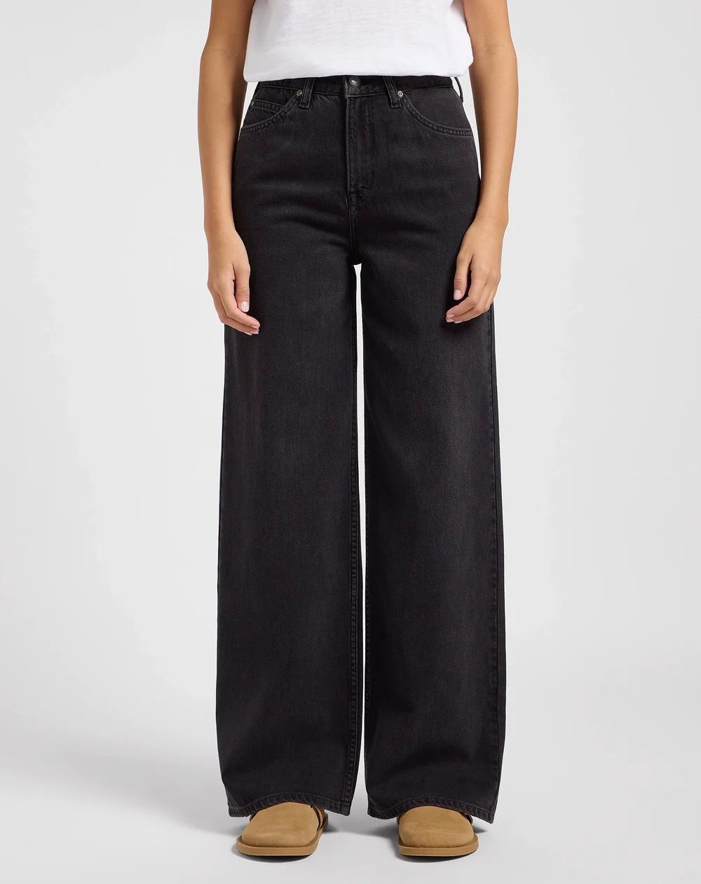 Lee stella high waist wide leg grå svart, bilde 1 av 5