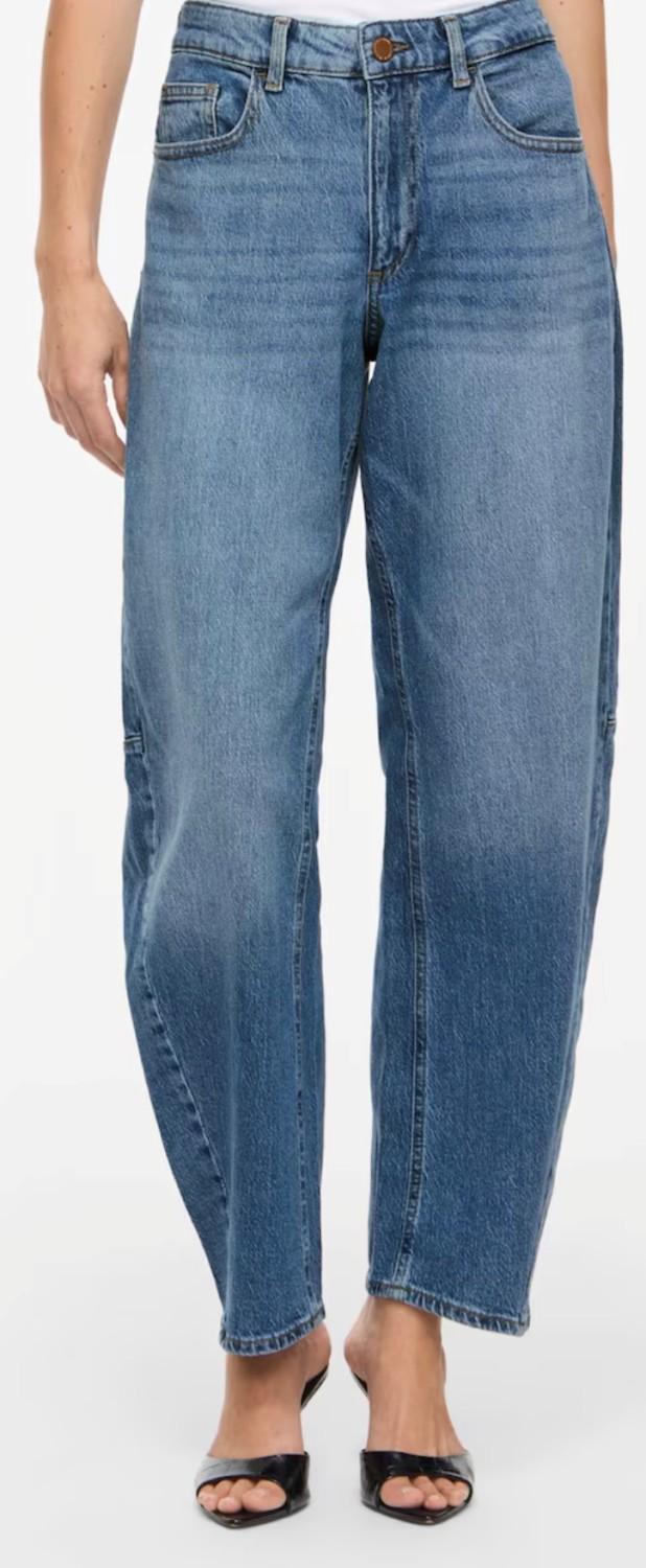 VILA Vibrady barrel denim jeans medium blue, bilde 1 av 2