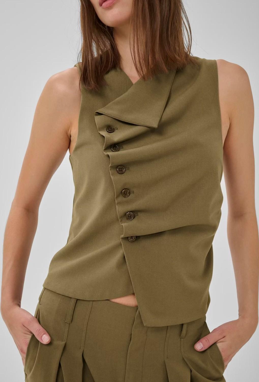 My Essential Wardrobe MW Hace top/vest army, bilde 2 av 2