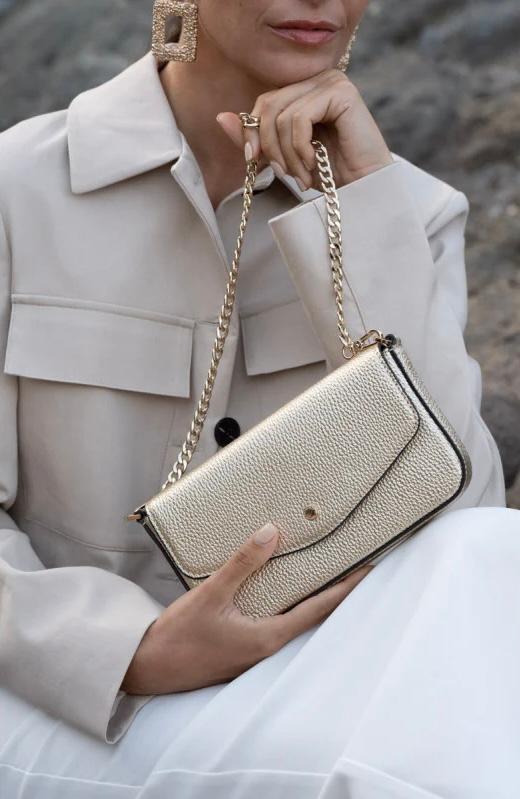 POURCHET Paris Club Clutch Gold, bilde 4 av 4