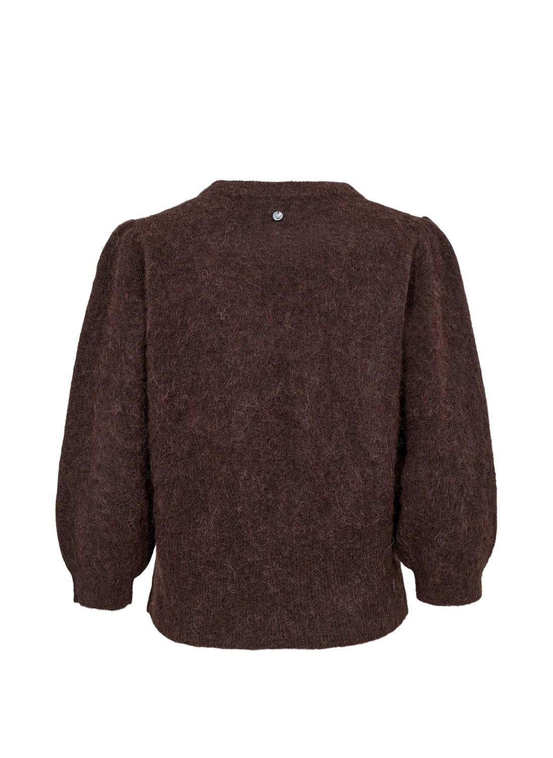 NÜMPH Nusuri brushed pullover brun, bilde 2 av 3