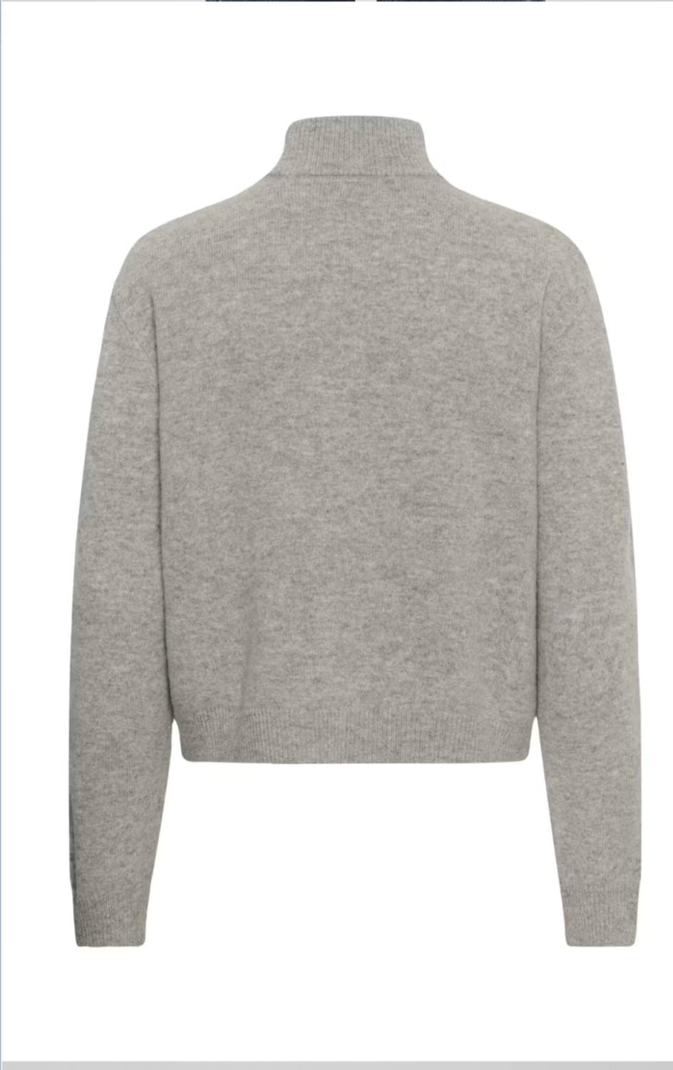 My Essential Wardrobe MWTracy knit zipcardigan Grå, bilde 4 av 4
