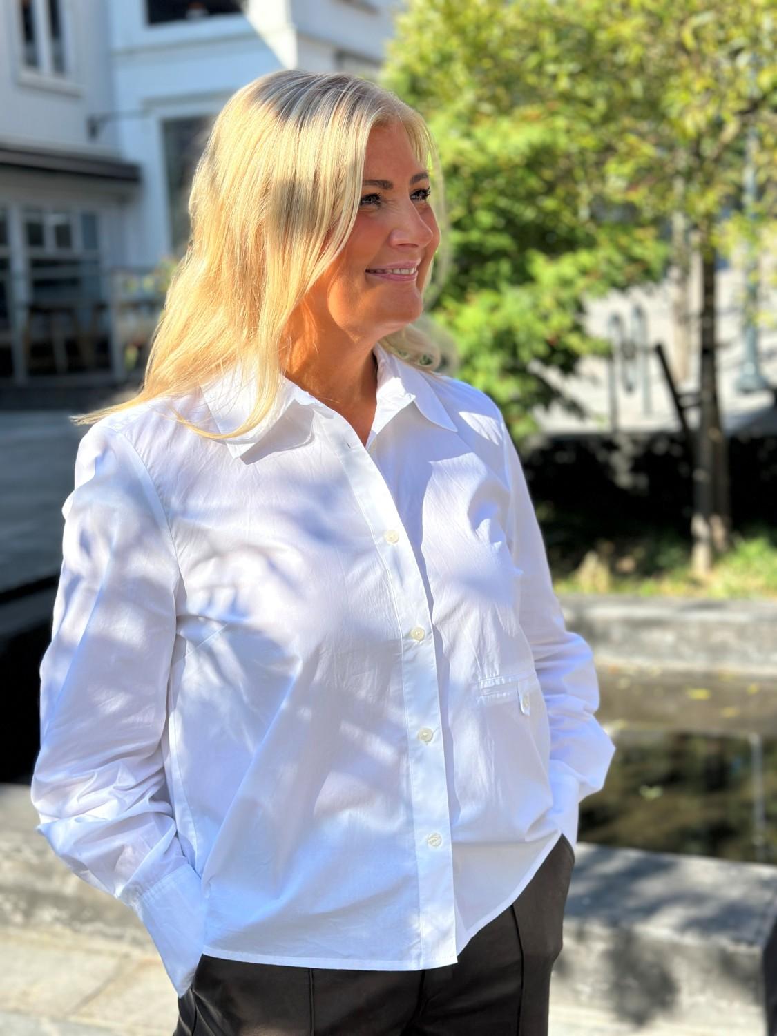 NÜMPH NUasho shirt 900 hvit, bilde 1 av 3