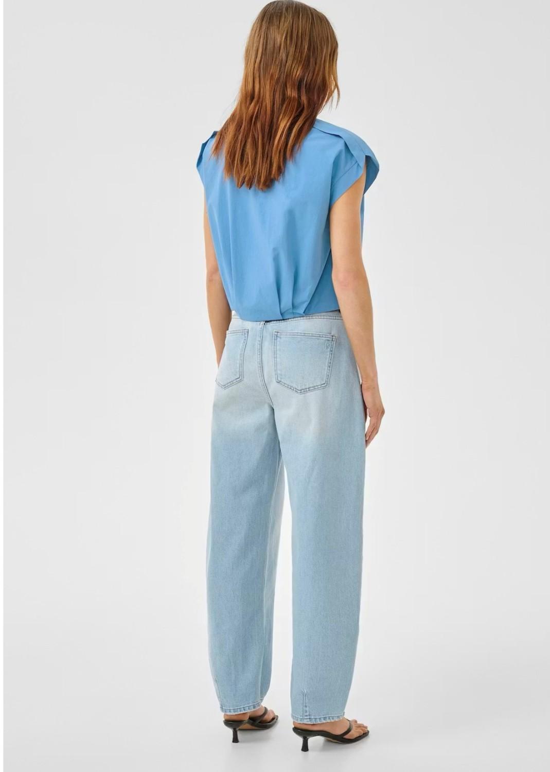 My Essential Wardrobe MWSunna sleeveless shirt m/glidelås blå, bilde 3 av 6