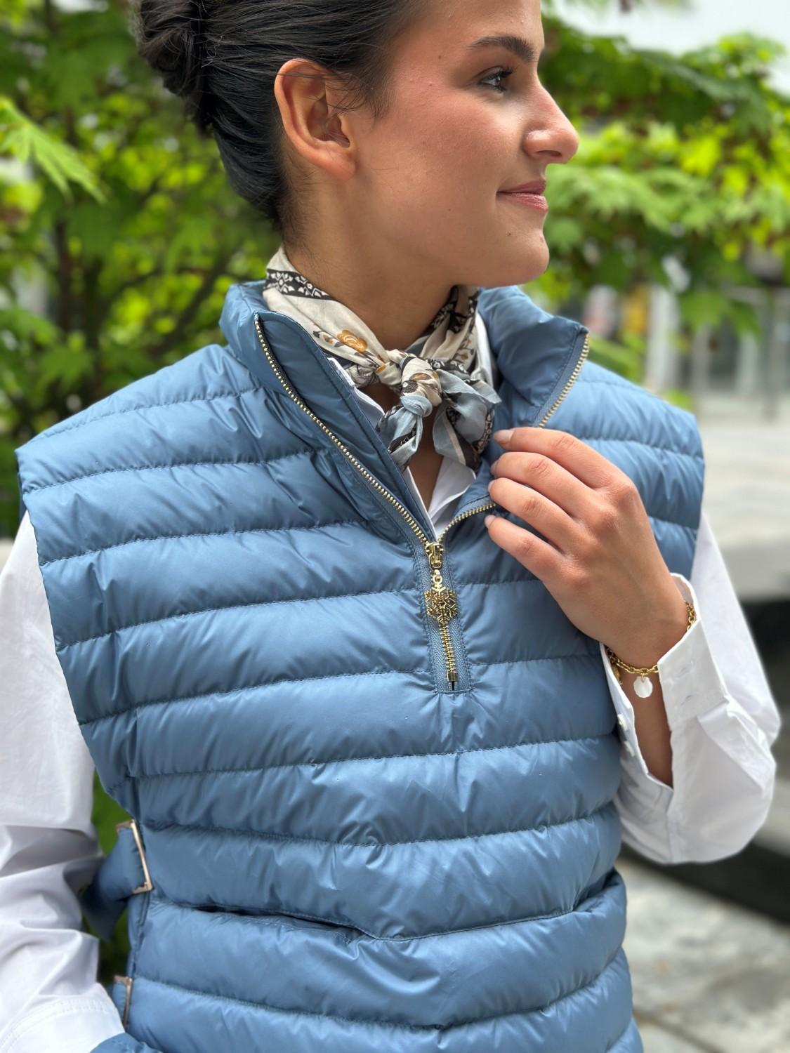 THOQ Dun THOQ dunvest sommerlett jeansblå, bilde 2 av 7