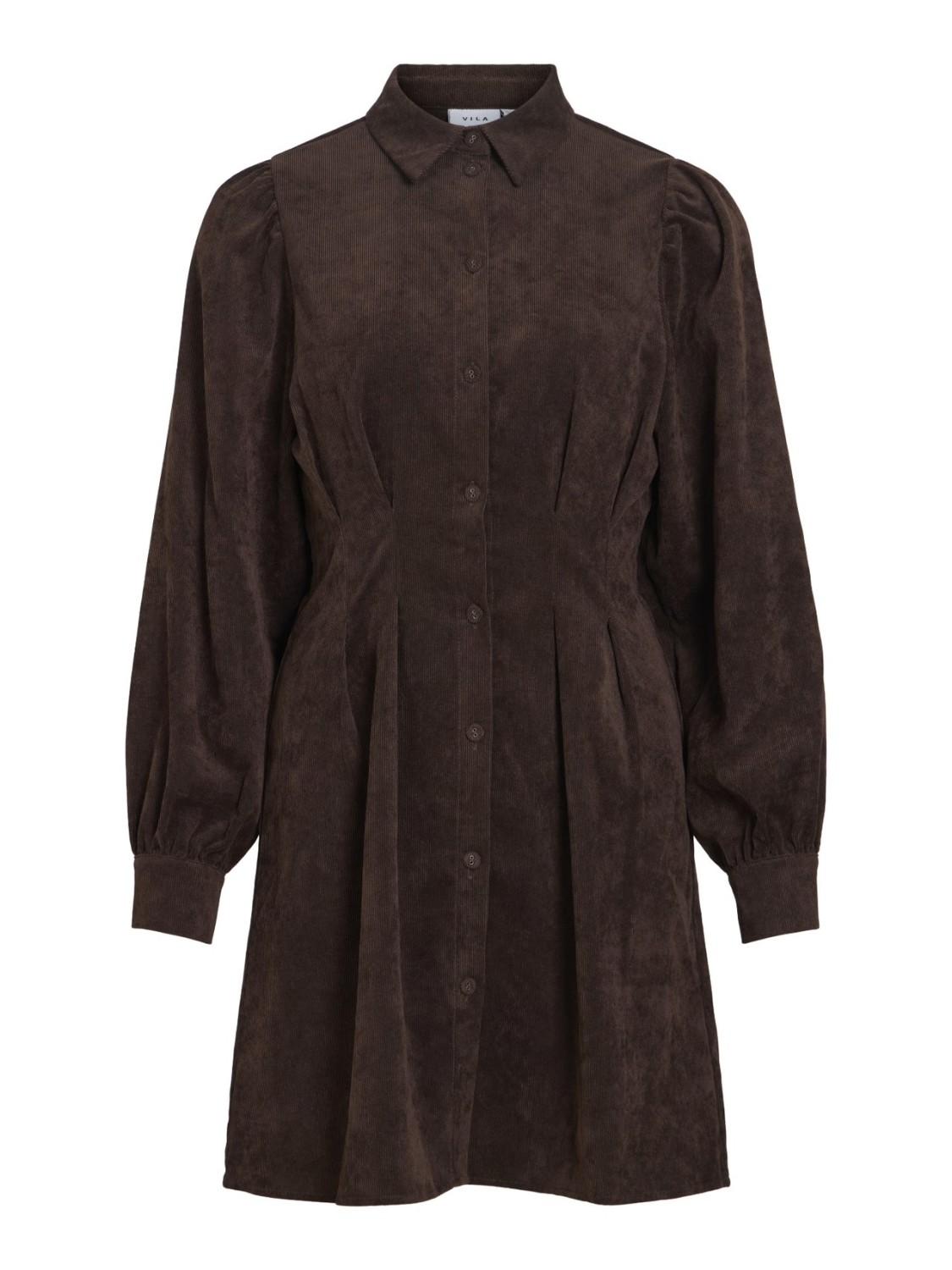 VILA Vicordu shirt dress Coffee bean, bilde 1 av 2