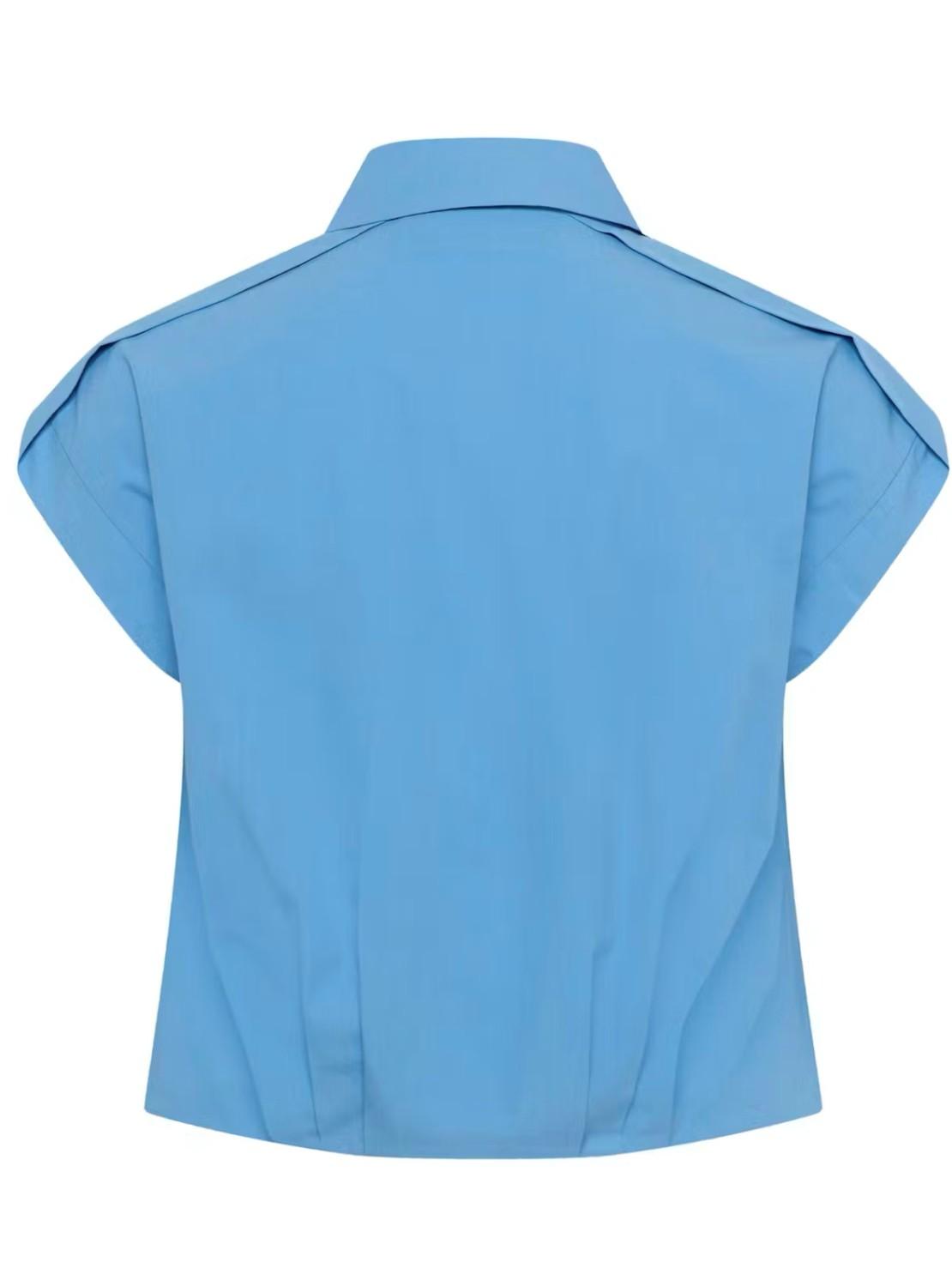 My Essential Wardrobe MWSunna sleeveless shirt m/glidelås blå, bilde 6 av 6