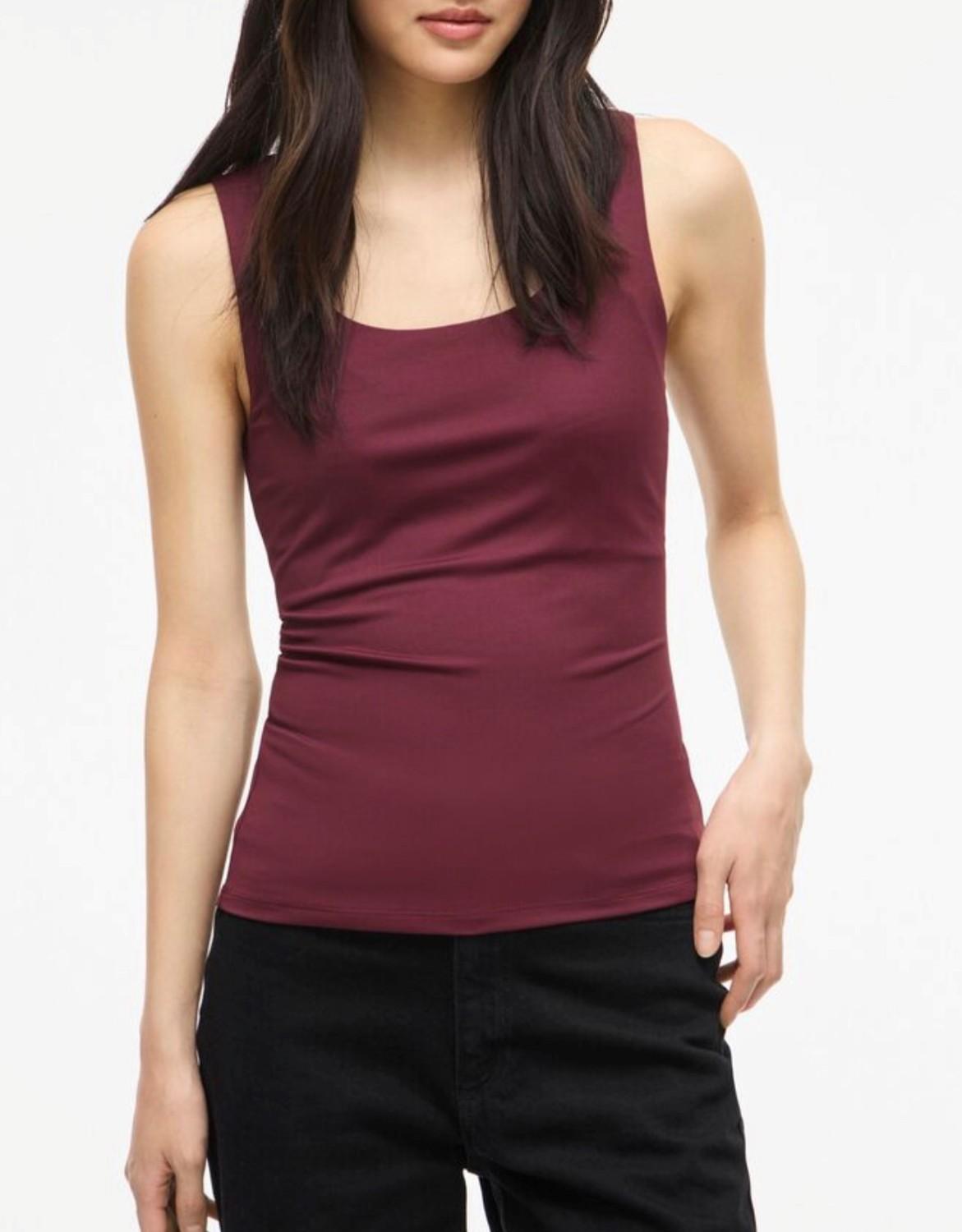VILA Vikenza Tank Top port royale burgunder noos, bilde 4 av 6