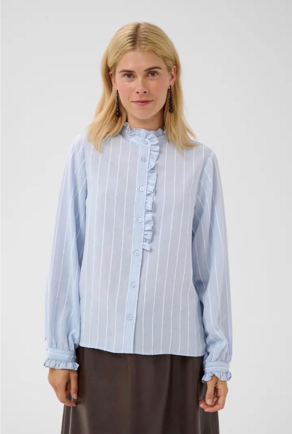 Culture CUarin bluse blå/hvit stripe, bilde 1 av 4