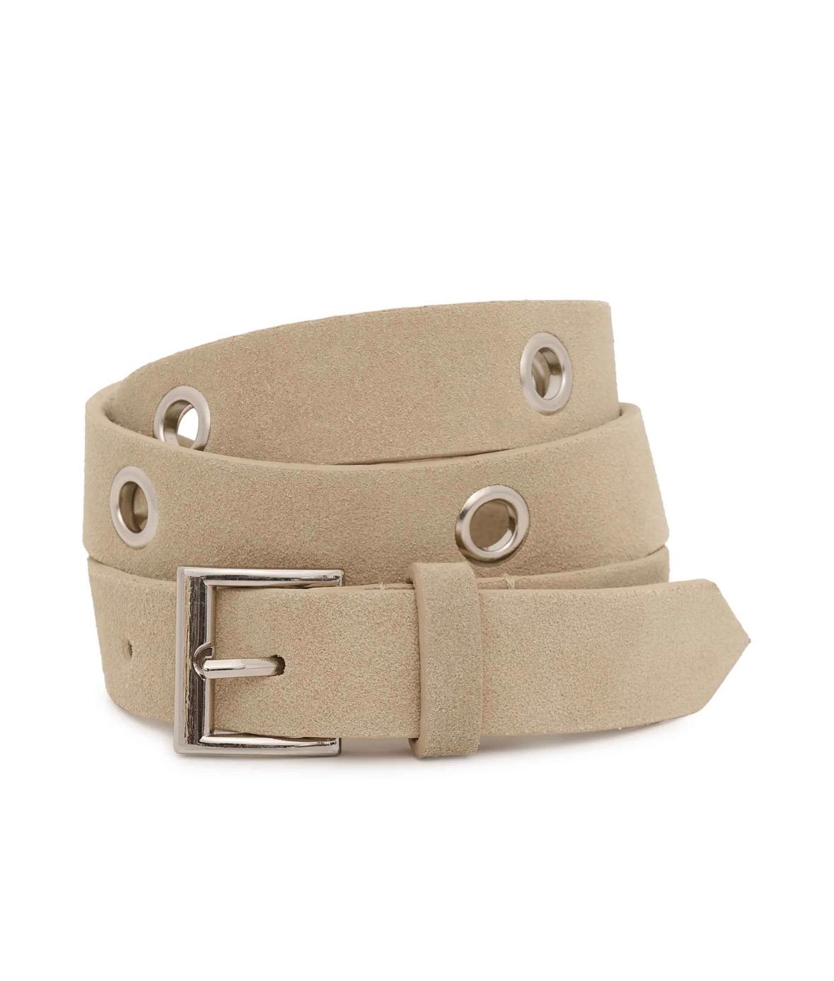 Soaked In Luxury SLCalilje Eyelets suede belt Sand, bilde 1 av 3
