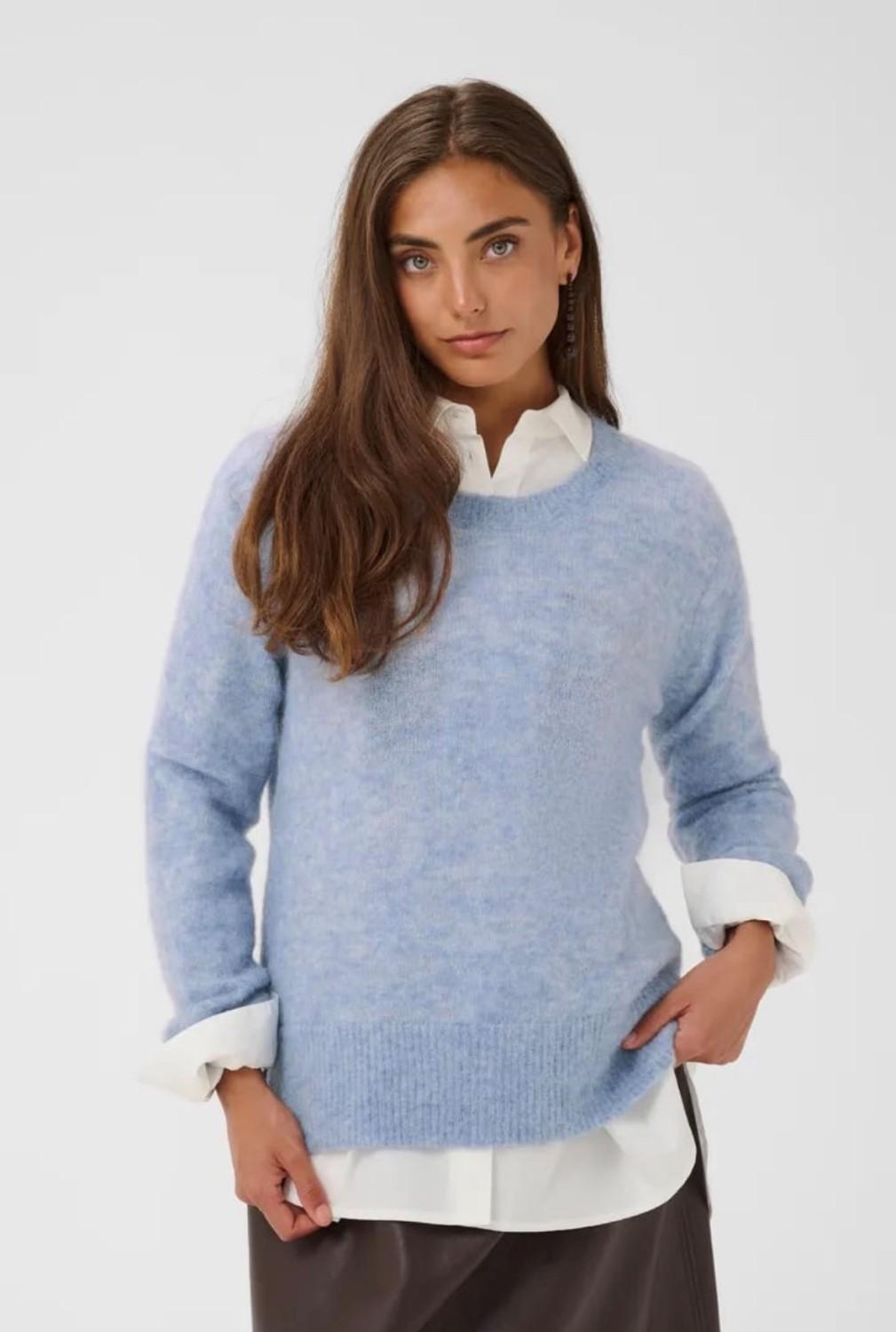 Culture CUbiebber cacheia pullover forever blue melange, bilde 1 av 5