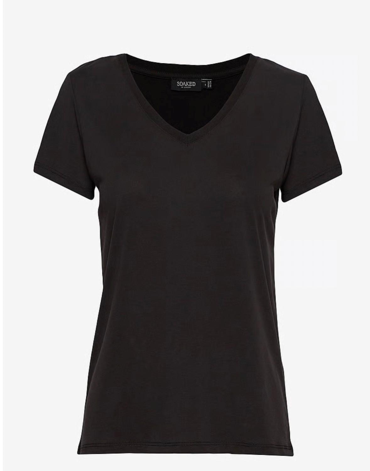 Soaked In Luxury SLColumbine v-neck ss sort, bilde 1 av 3