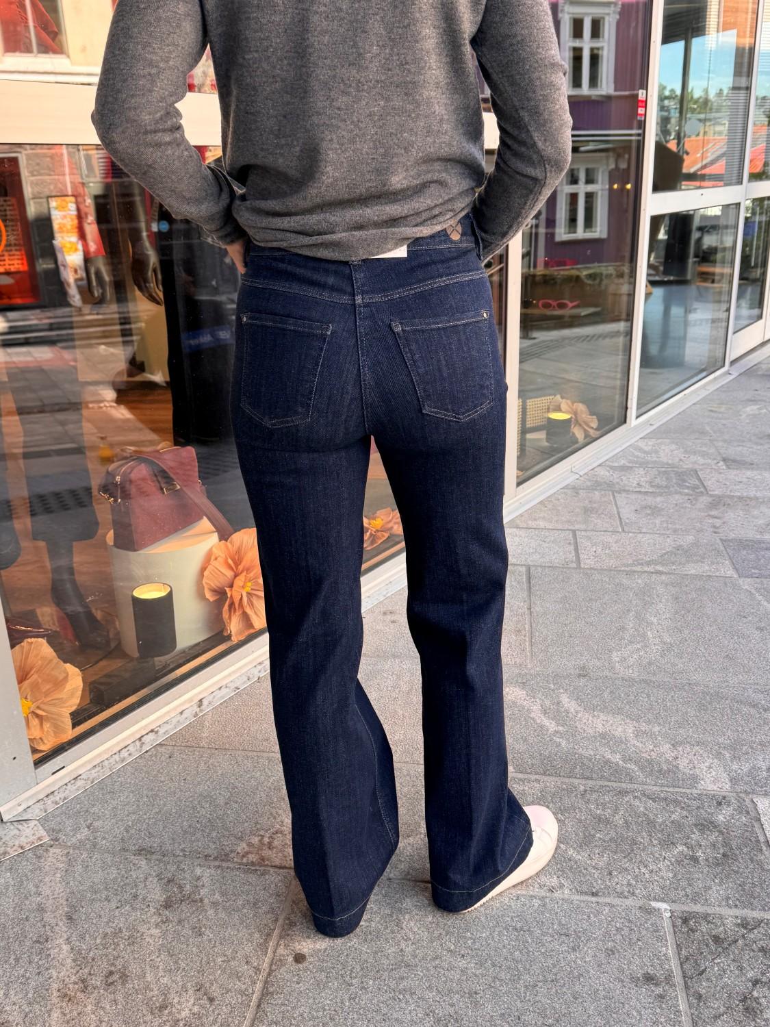 MAC Dream wide leg authentic dark denim D683 blå, bilde 4 av 7