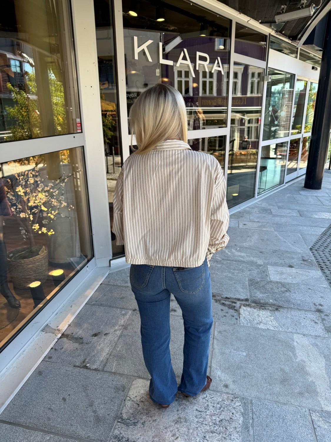 Gossia Gemmago jo shirt creme brown stripes, bilde 4 av 4