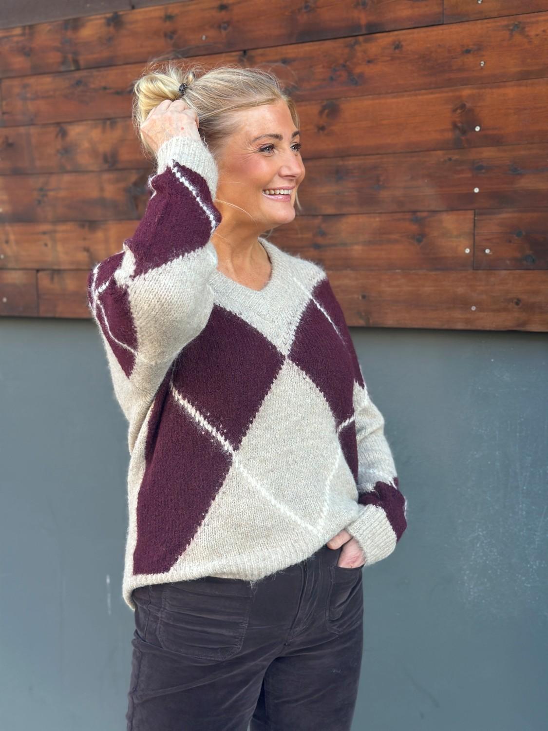 VILA Vitolise Knit top Ruter, bilde 1 av 3