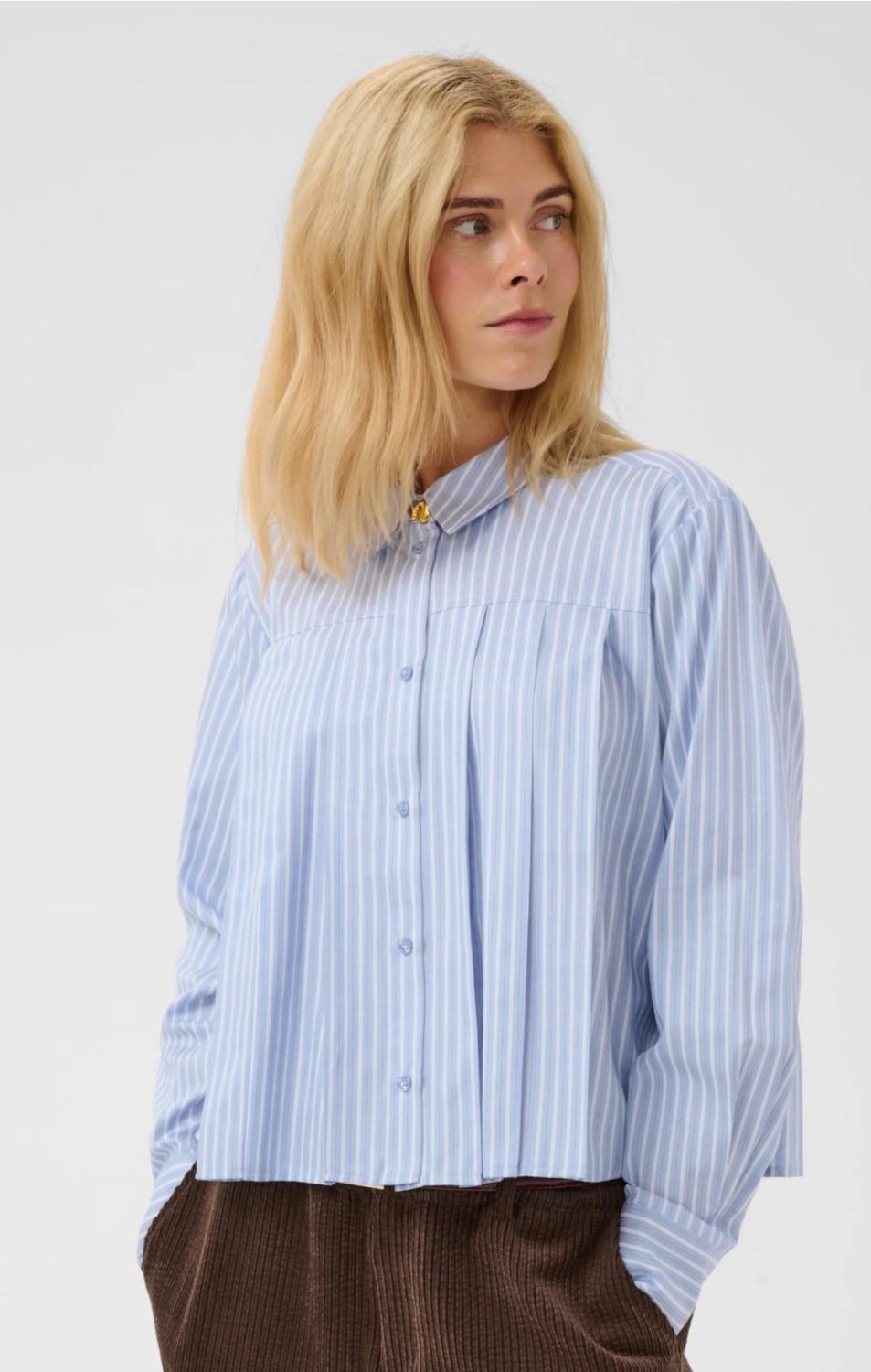 CUmanga shirt blue/white stripe, bilde 1 av 4