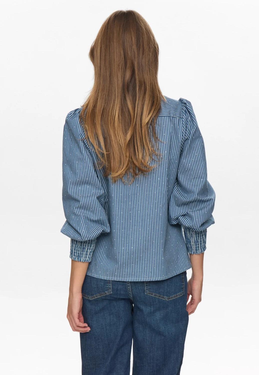 NÜMPH NUEMILIE shirt medium blue denim blå, bilde 4 av 6