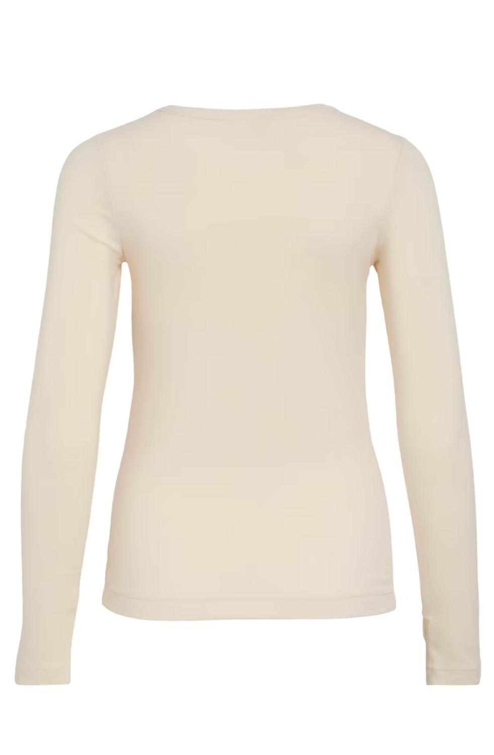ROUGE EDIT ROUMAPLE l/s o-neck tee/2/pf birch off-white, bilde 2 av 2