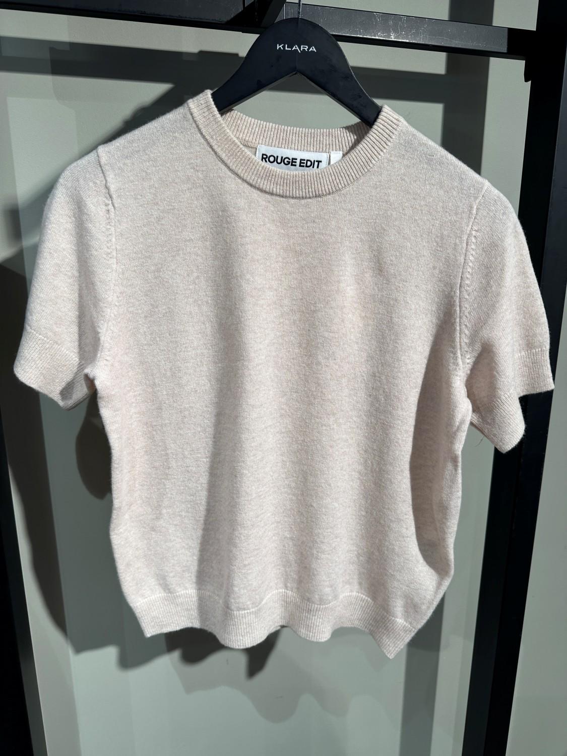 ROUGE EDIT Roukate s/s O-neck knit soft melange, bilde 1 av 2