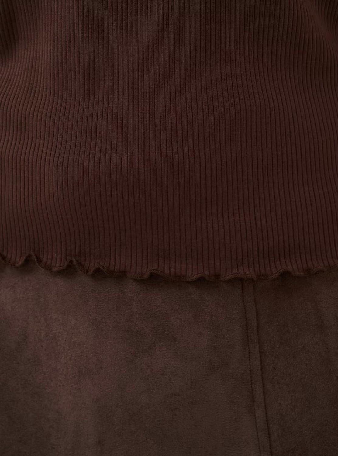 Saint Tropez OlaliaSZ ss t-shirt chocolate brun, bilde 4 av 6