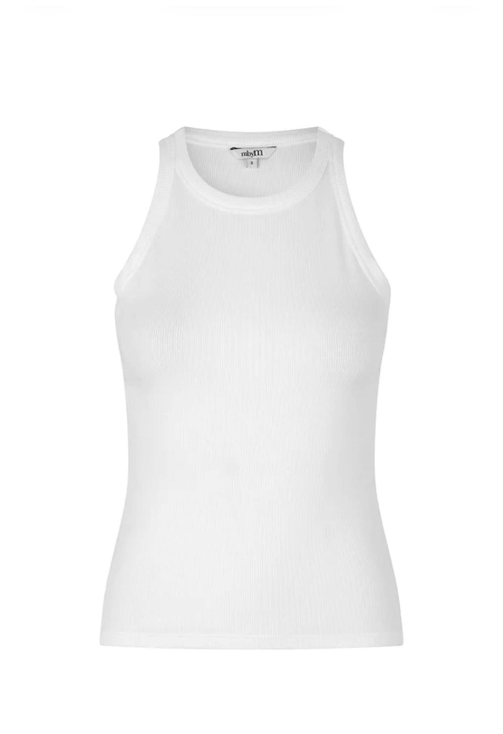 MbyM Evelyn jaxson-m ribbestrikk singlet hvit, bilde 1 av 5
