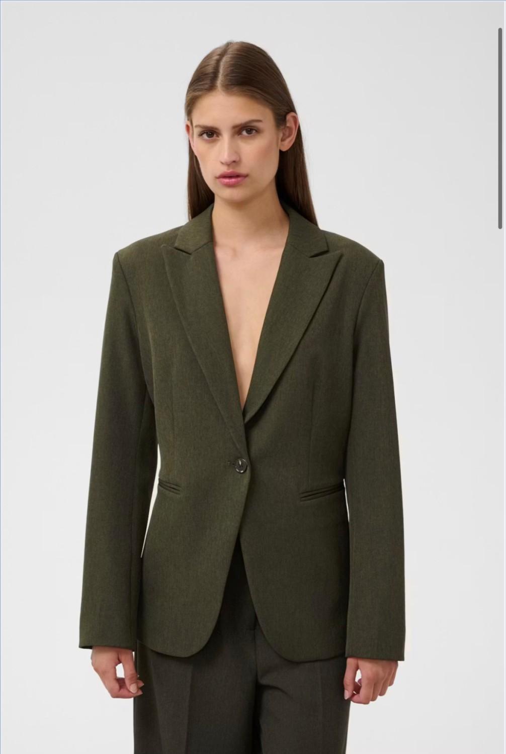 Soaked In Luxury SLLilu Corinne short blazer grønn, bilde 2 av 5
