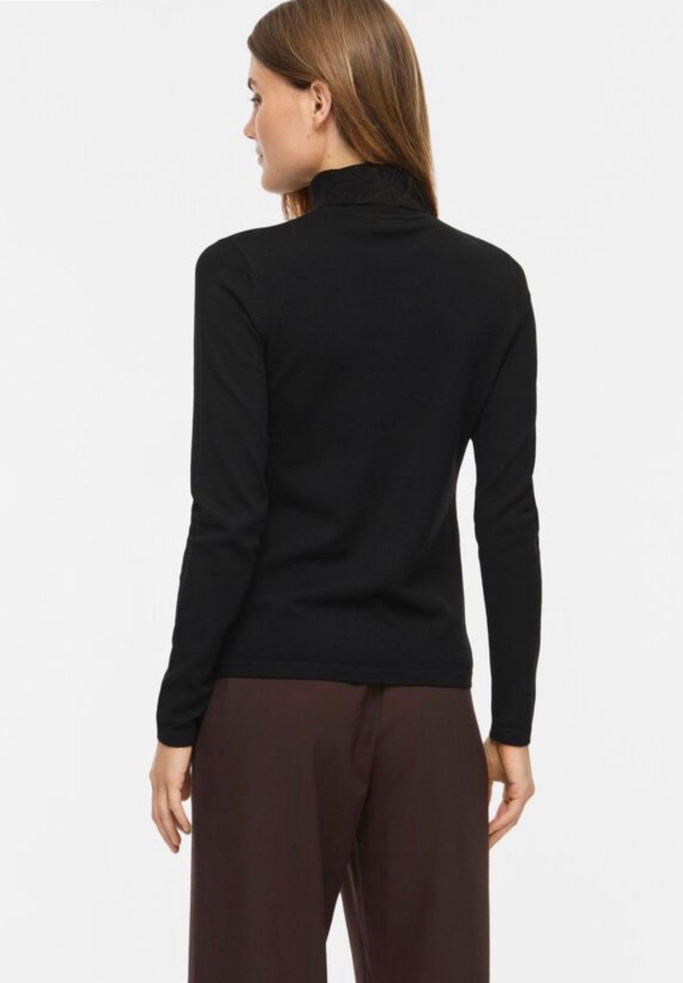 VILA Vimalu rollneck L/S knit top noos svart, bilde 2 av 2