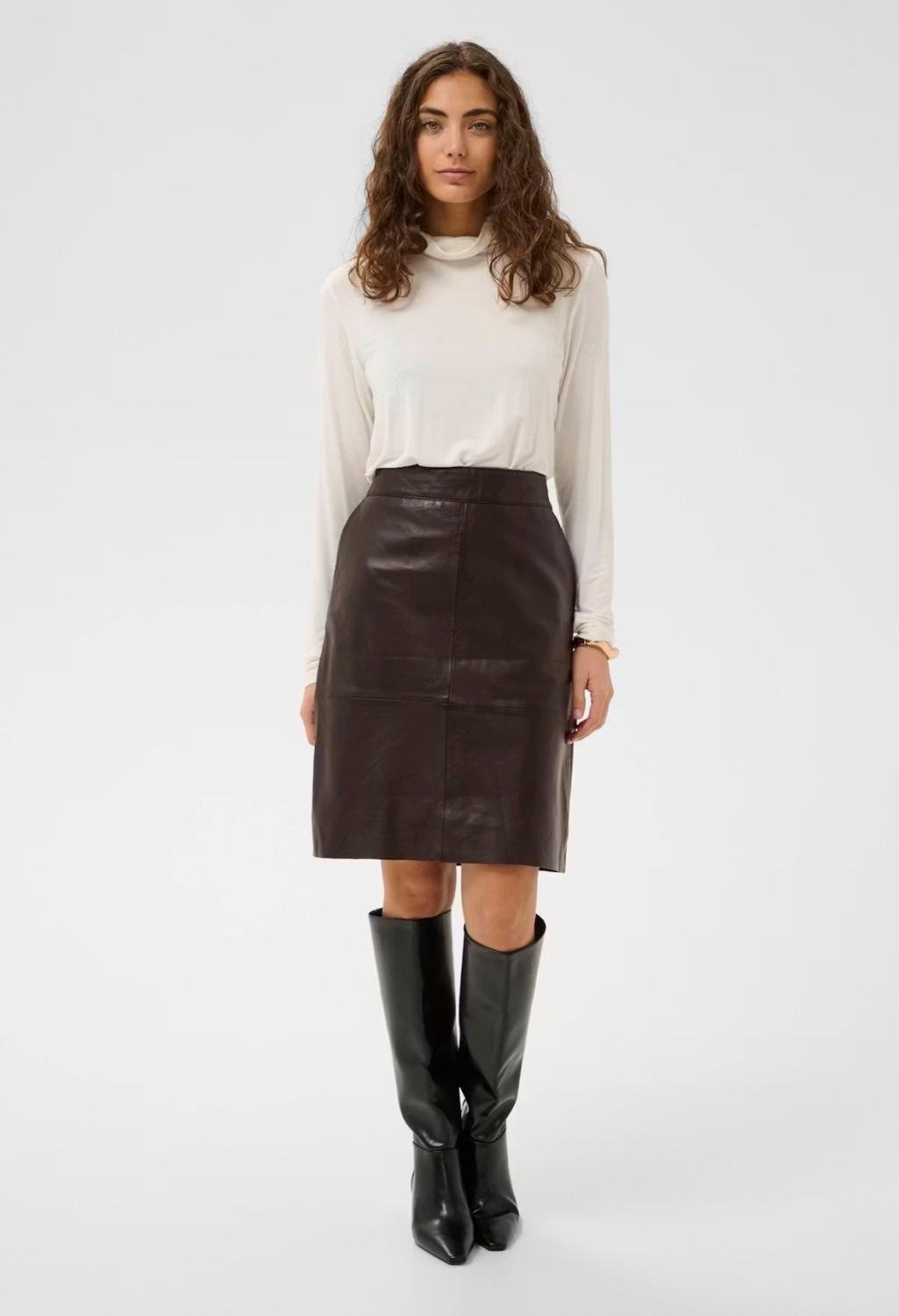 Culture CUberta leather skirt coffee bean, bilde 7 av 7