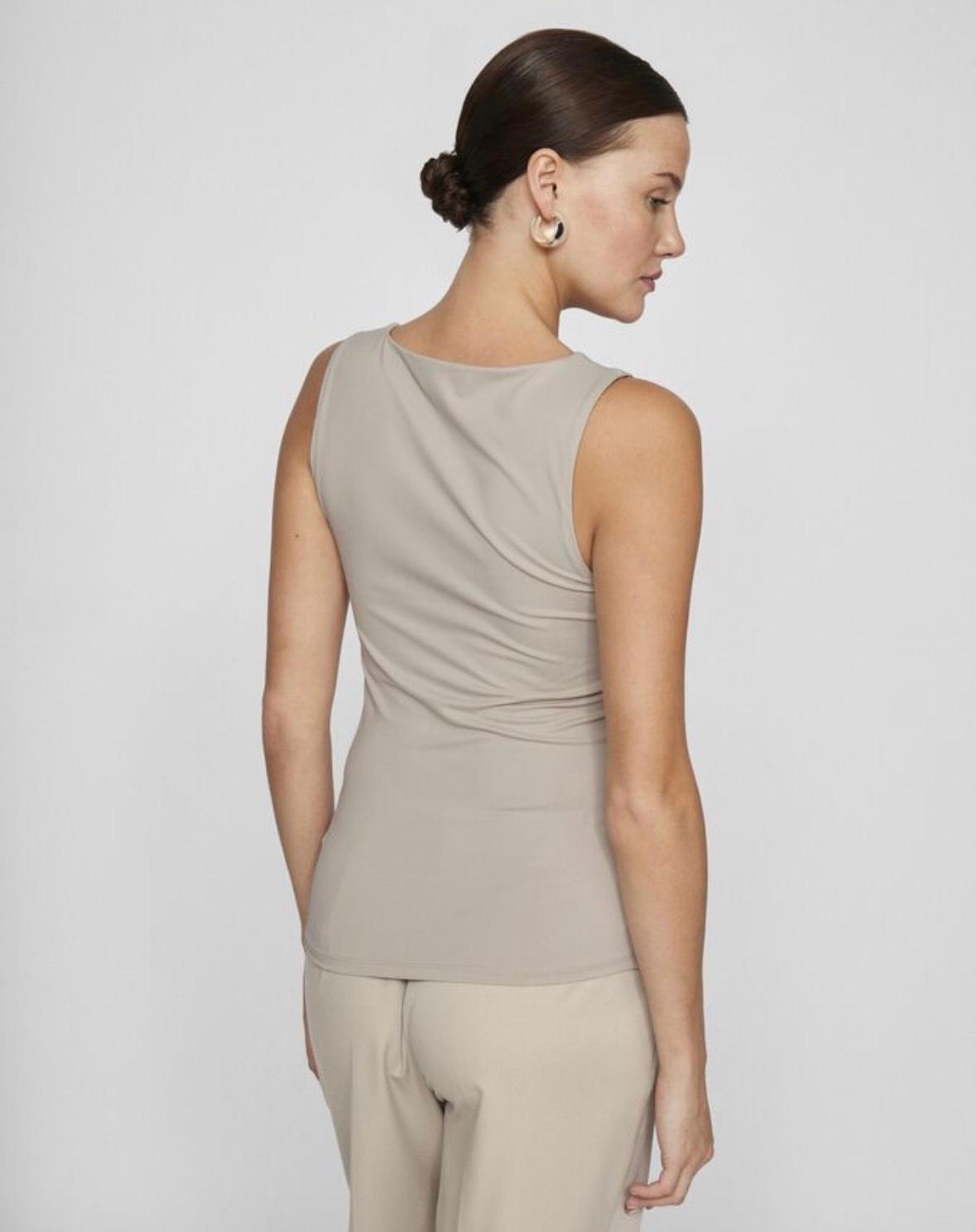 VILA Vikenza Tank Top silver grey beige, bilde 2 av 5