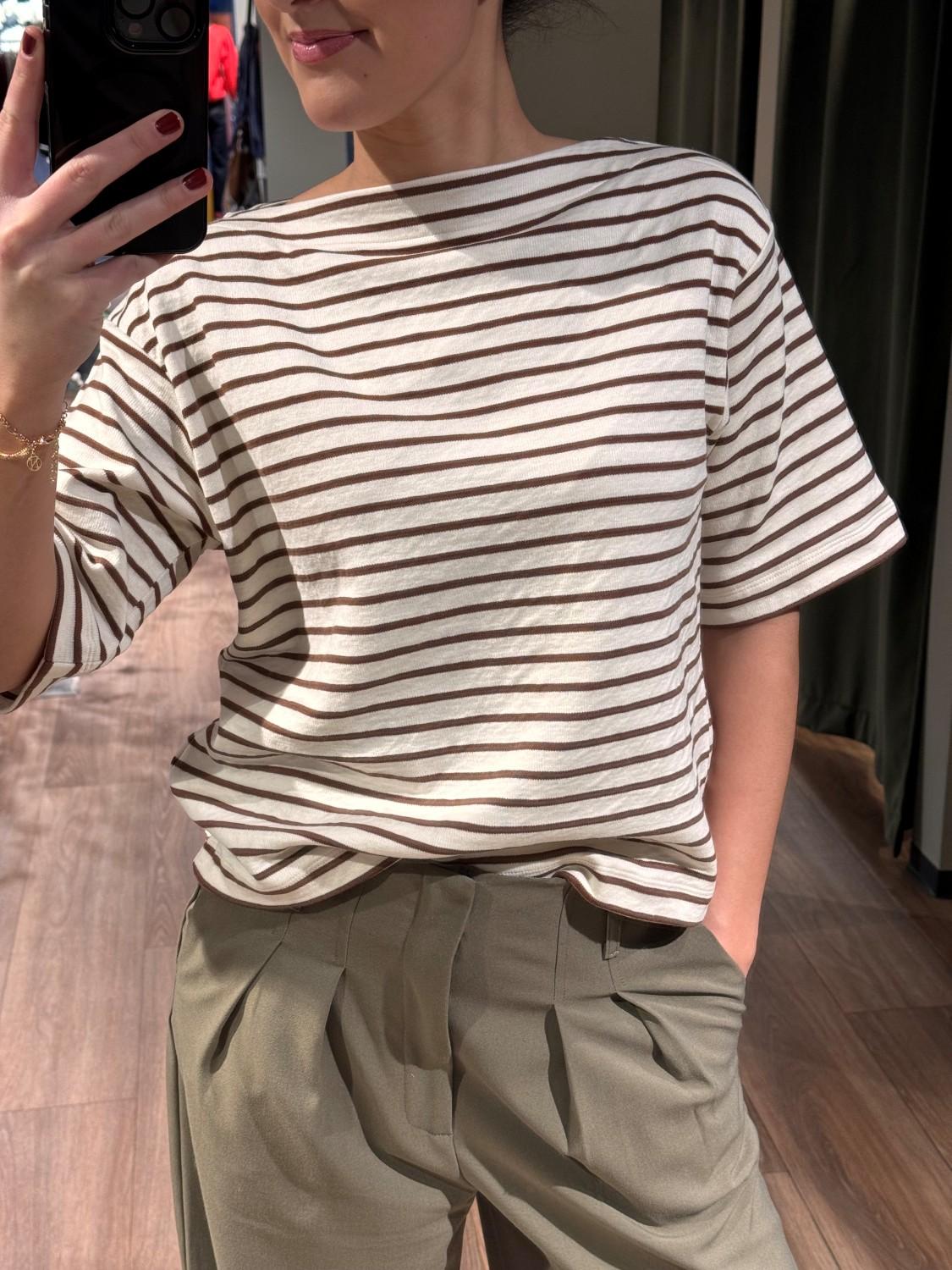 Soaked In Luxury SLlngia sweatshirt striper krem, bilde 2 av 3