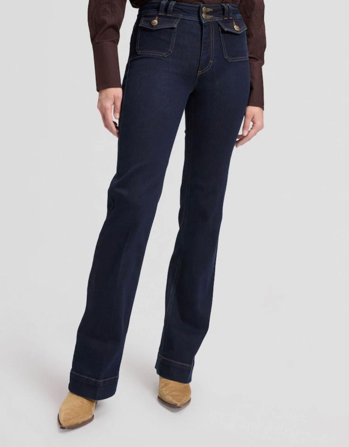 LEE Mid rise bootcut 70s LANA trances of dark mørk blå, bilde 1 av 4