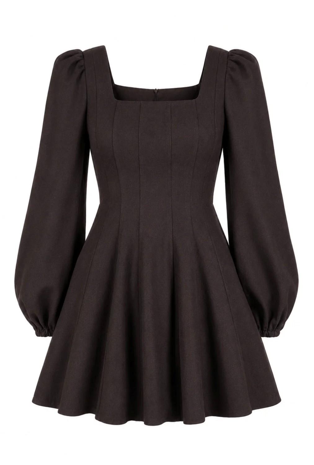 Golightly  Sophie wool kjole brown, bilde 1 av 2