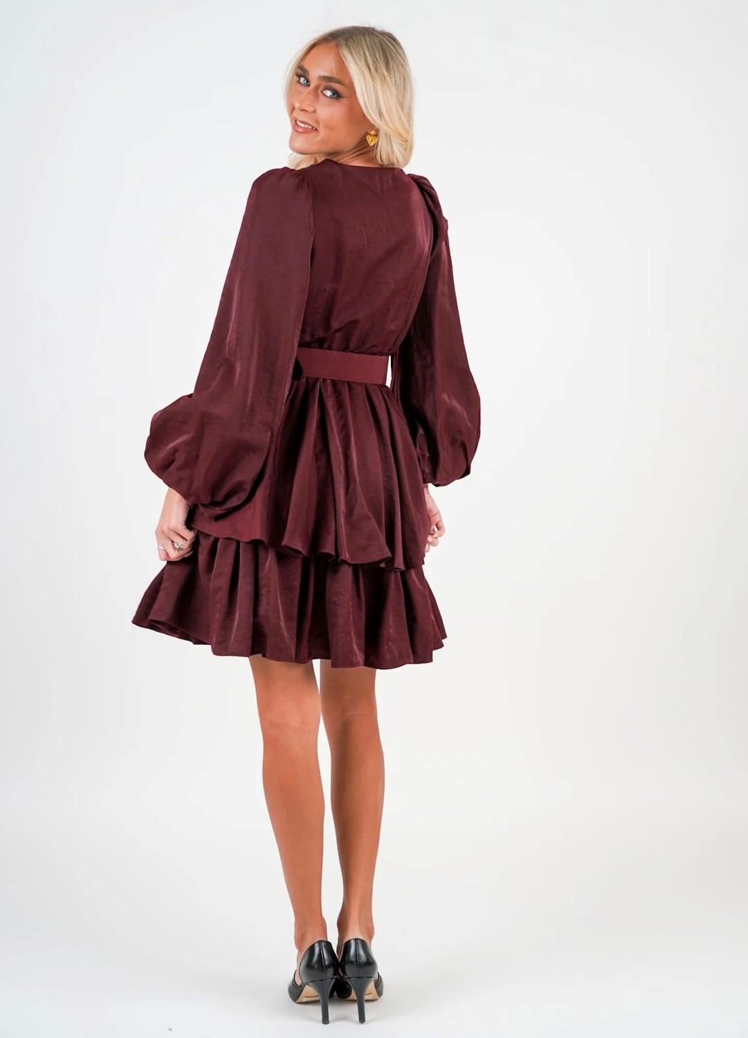 Golightly Abina satin kjole Bordeaux, bilde 3 av 3