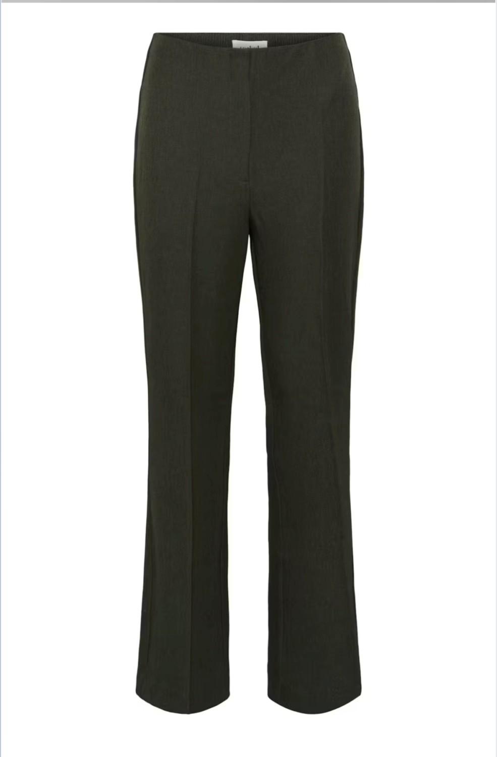 Soaked In Luxury SLLilu Corinne wide long pants grønn, bilde 4 av 5
