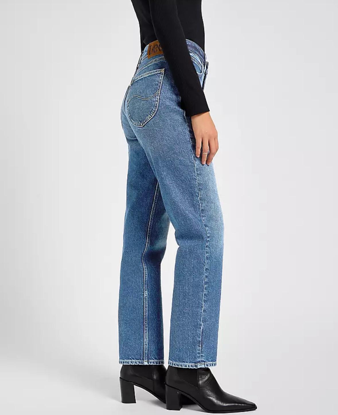 LEE Carol high rise straight classic denim blå, bilde 4 av 5