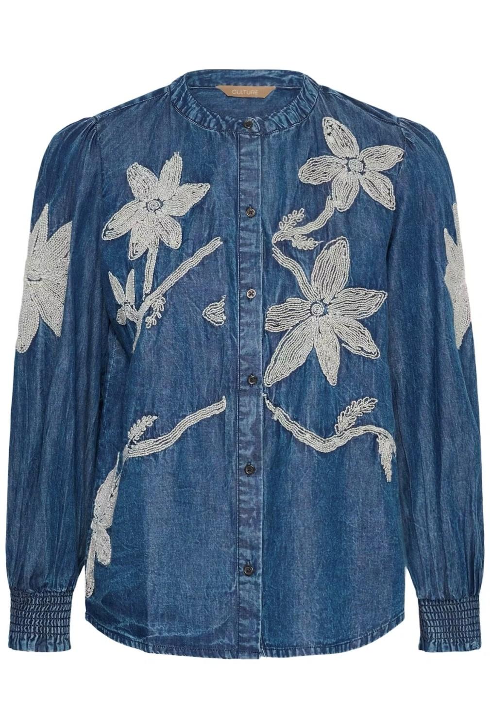 Culture CUchatarina Blouse medium blue wash, bilde 1 av 1